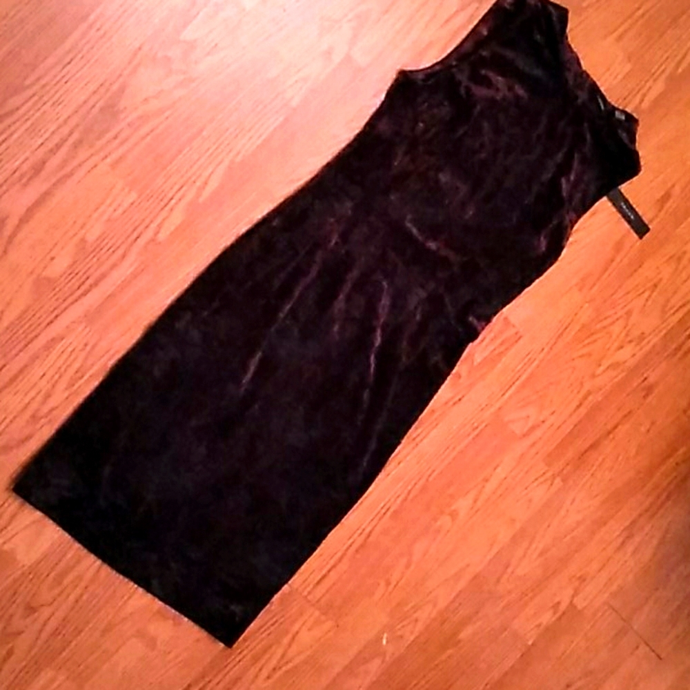 TAHARI Velvet Purple Dress